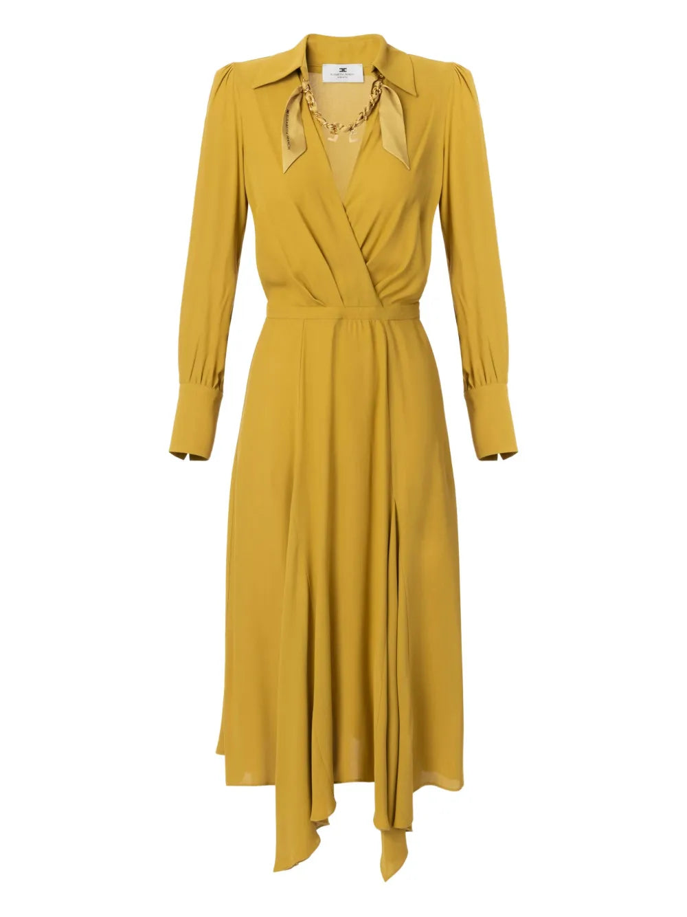 Jewel-Scarf Midi Dress