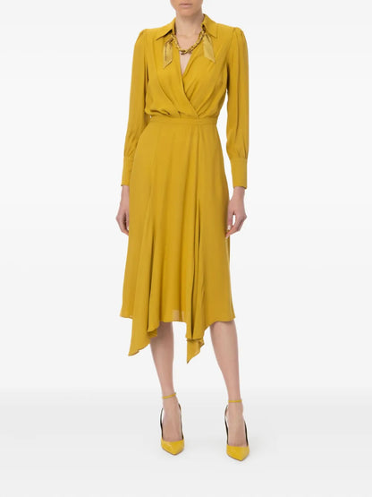 Jewel-Scarf Midi Dress