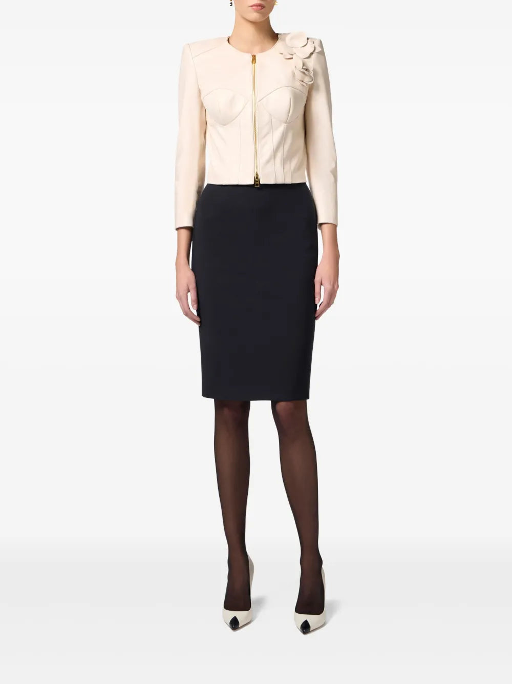 Bow-Detailing Midi Skirt
