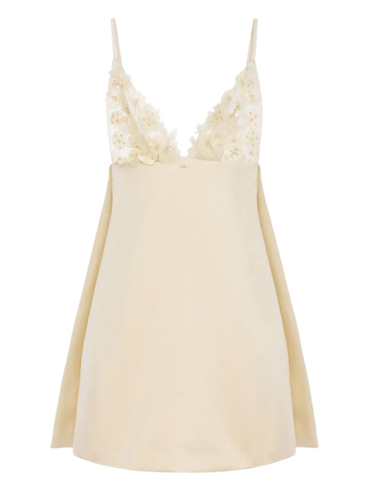 Floral-Appliqué Dress