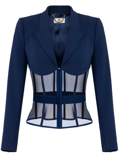Crepe Tulle Blazer