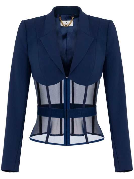Crepe Tulle Blazer