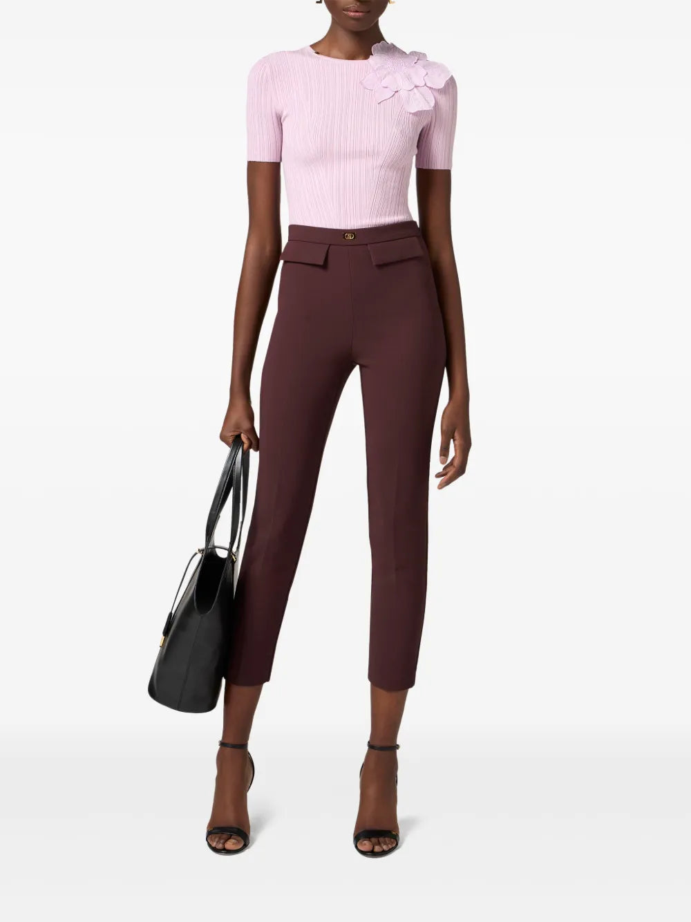 Slim-Fit Crepe Trousers