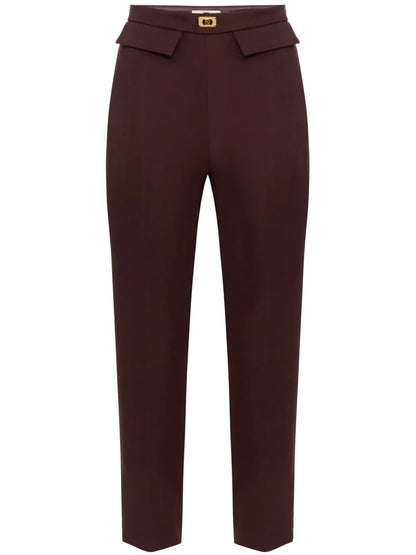 Slim-Fit Crepe Trousers