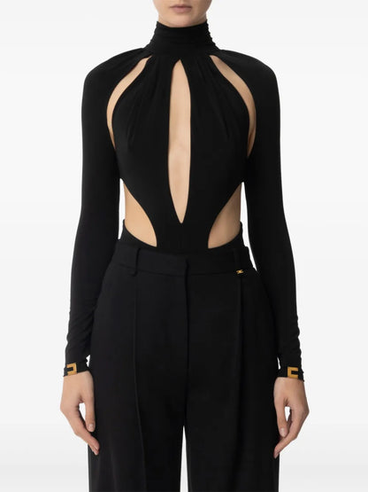 Cut-Out Jersey Bodysuit