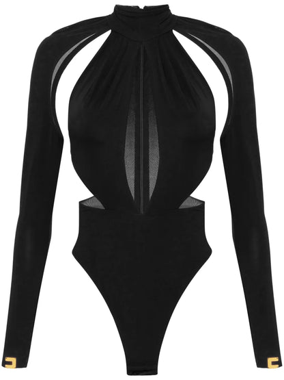 Cut-Out Jersey Bodysuit