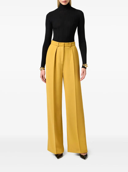 Belted Crepe Trousers