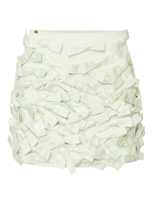 Bow-Embellished Mini Skirt