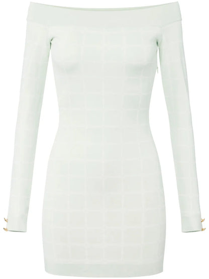 Logo-Jacquard Dress