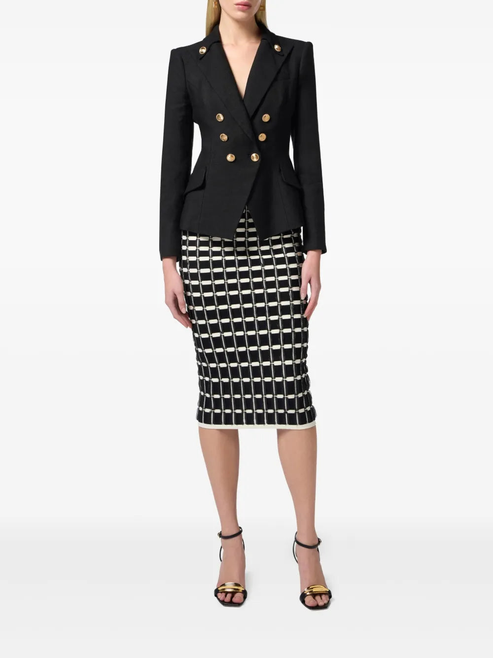 Button-Detail Blazer