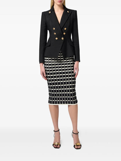 Button-Detail Blazer