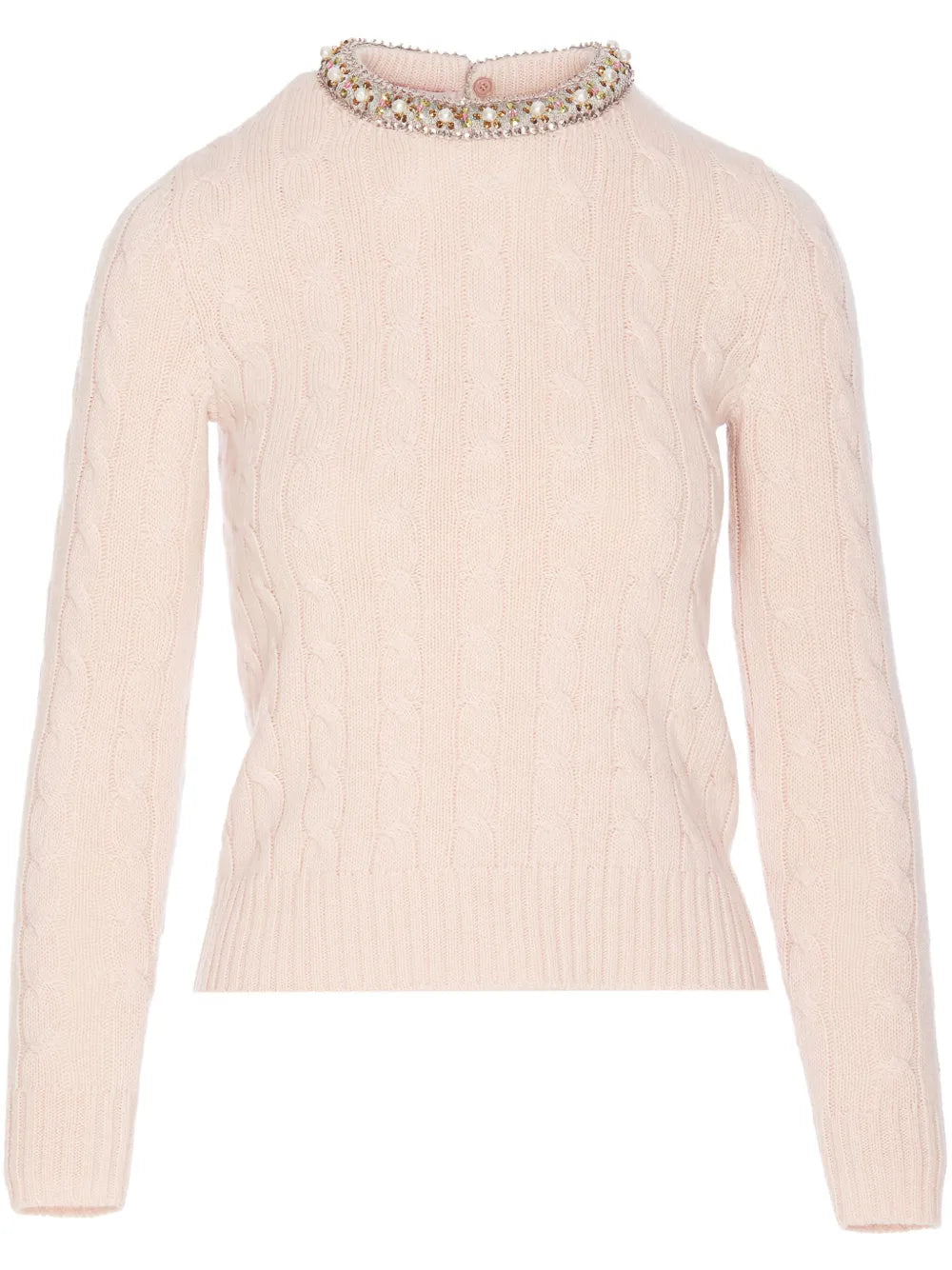 Cable-Knit Crew Neck Jumper