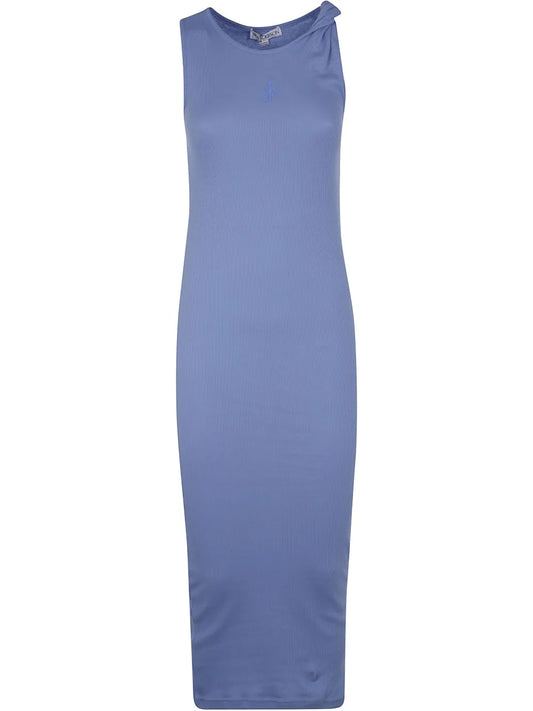 Embroidered Twisted-Strap Maxi Dress