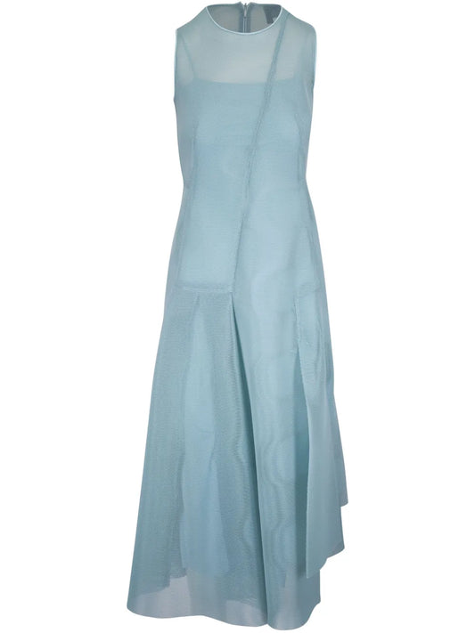 Asymmetric-Design Midi Dress