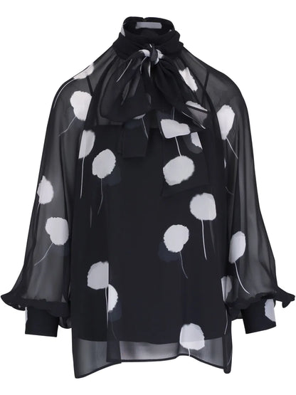 Dandelion-Print Blouse