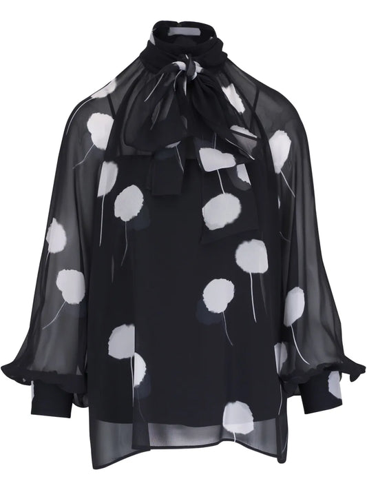 Dandelion-Print Blouse