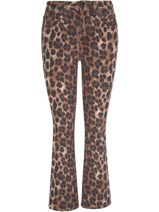 Leopard-Print Jeans