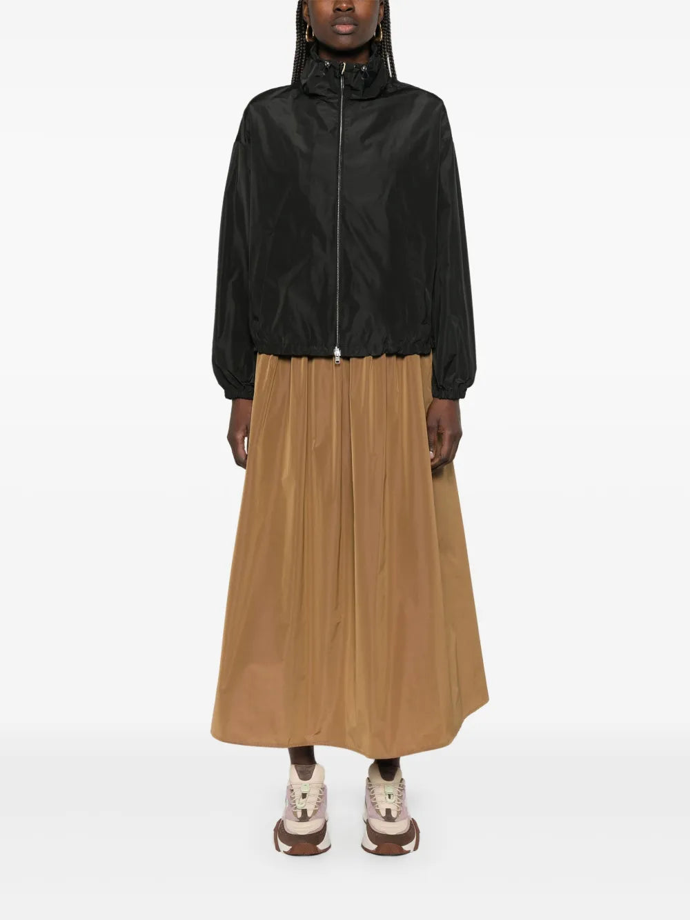 Elasticated-Waistband Maxi Skirt