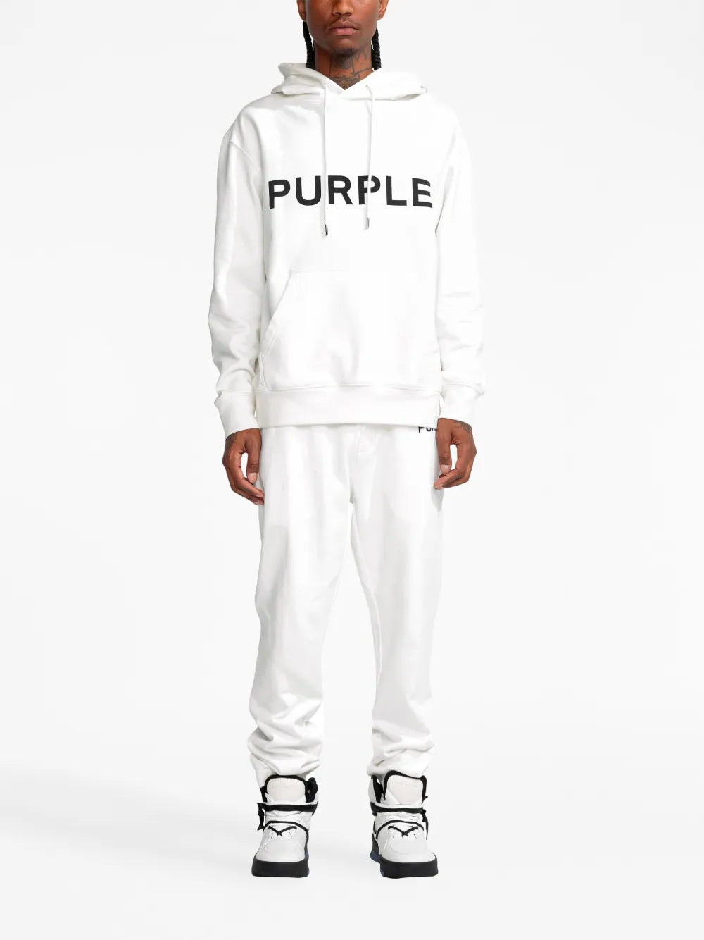 French Terry Po Hoody "White"