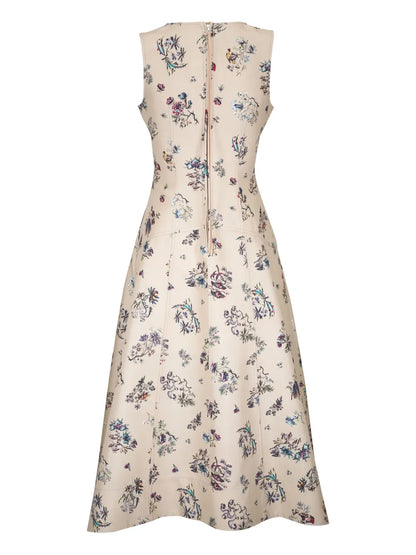 Floral-Print Midi Dress