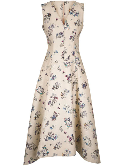 Floral-Print Midi Dress