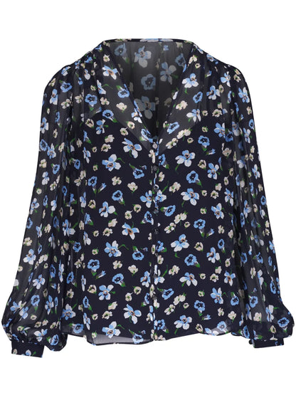 Floral-Print Blouse