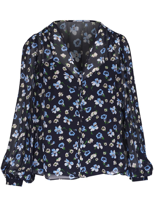 Floral-Print Blouse
