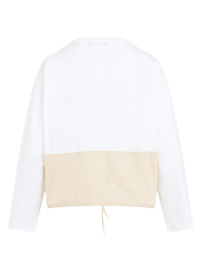 Drawstring-Hem Cotton Jumper