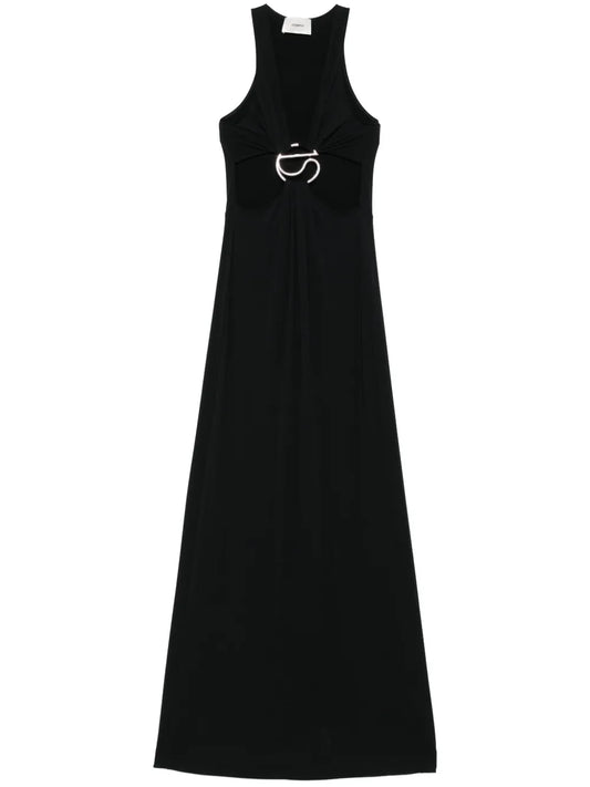 C-Logo Cut-Out Maxi Dress