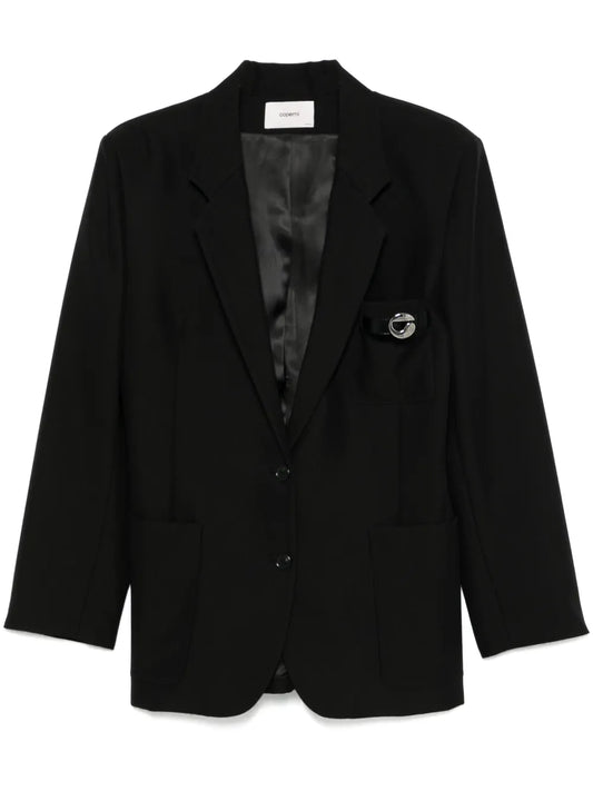 Belted-Pocket Blazer