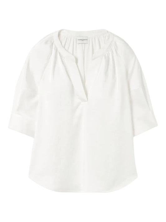 Gathered-Neckline Blouse