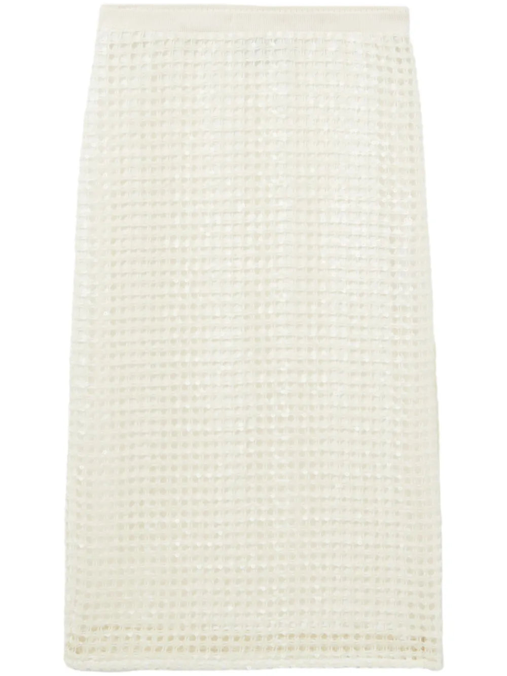 Crochet-Knit Midi Skirt