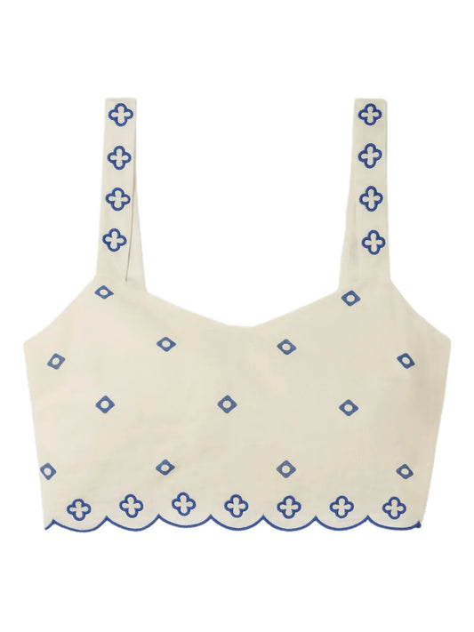 Cotton-Blend Crop Top