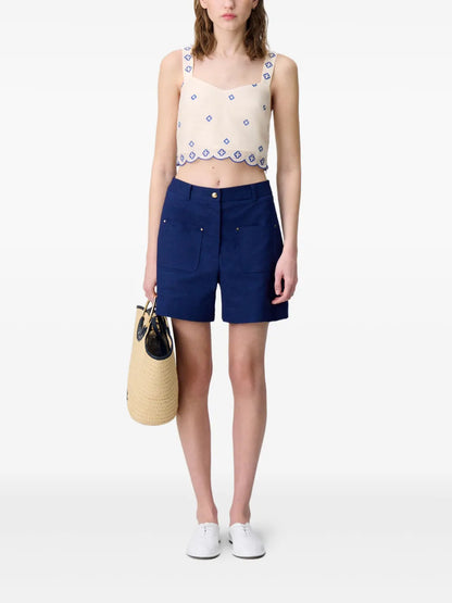 Cotton-Blend Crop Top