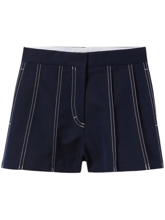 Contrasting-Stitching Shorts