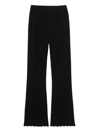 Wide-Leg Crochet Trousers