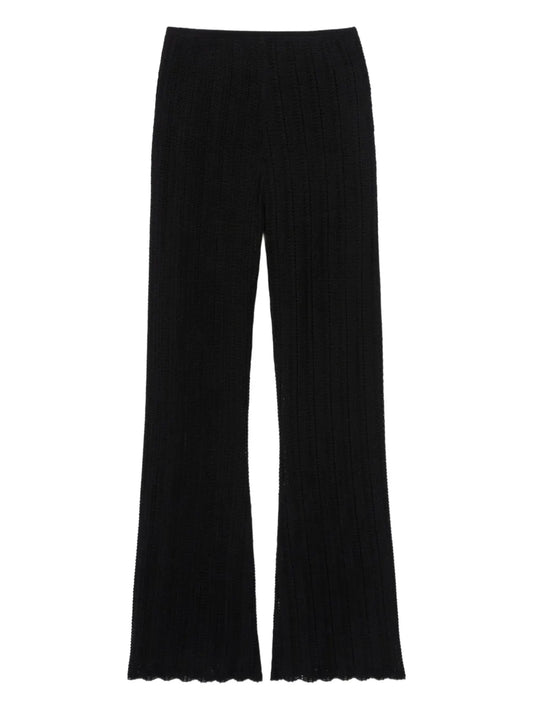 Wide-Leg Crochet Trousers