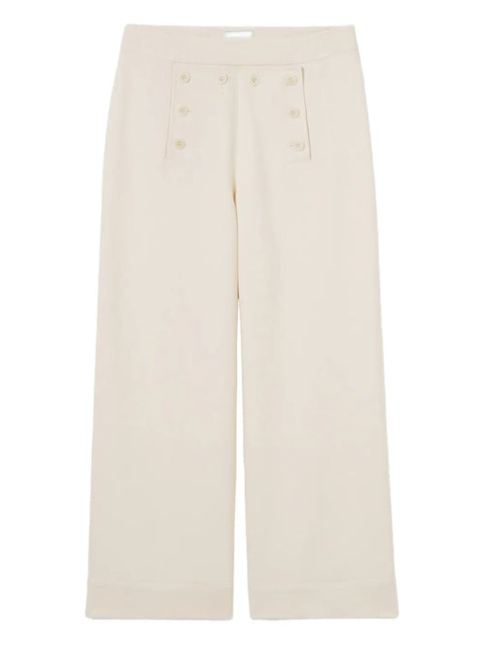 Buttoned Cropped Pants