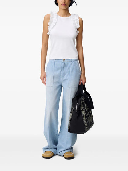 Ruffle-Trim Tank Top