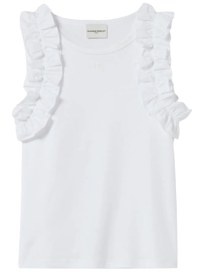 Ruffle-Trim Tank Top