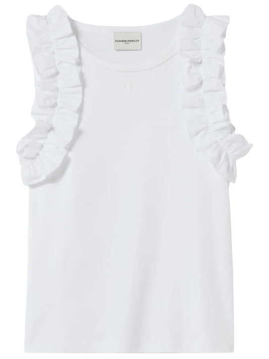 Ruffle-Trim Tank Top