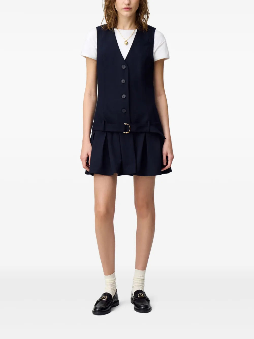 Pleated Mini Dress