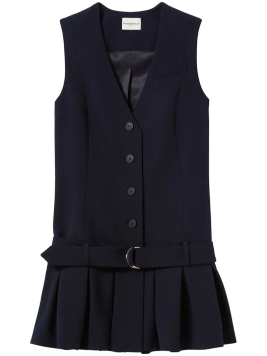 Pleated Mini Dress