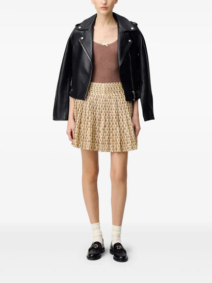 Graphic-Print Mini Skirt