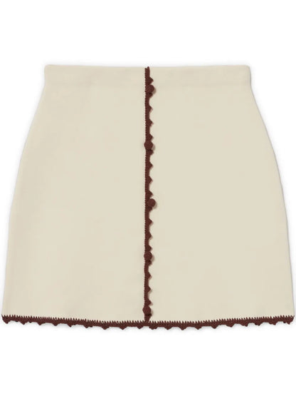 Contrast-Trim Mini Skirt