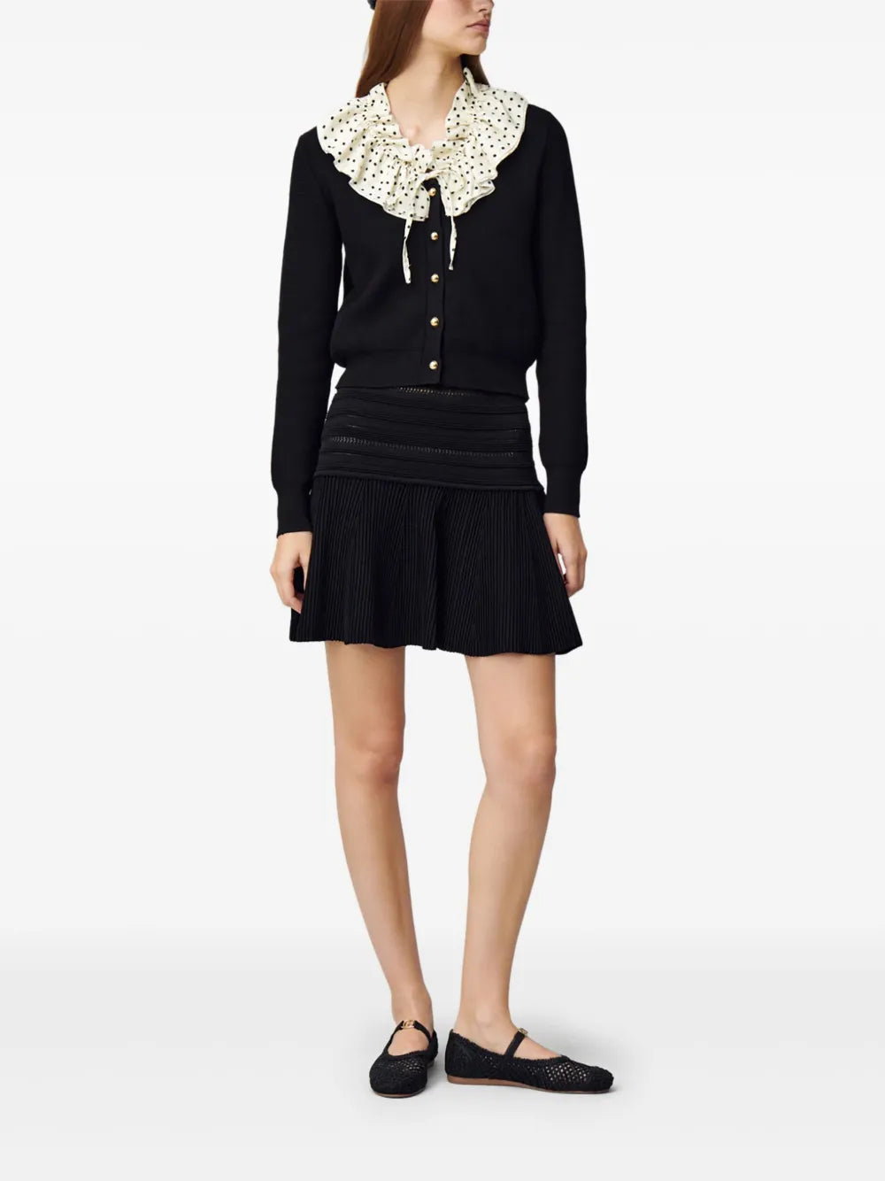 Fine-Knit Mini Skirt