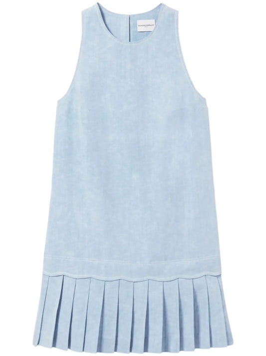 Pleat-Detailing Mini Dress