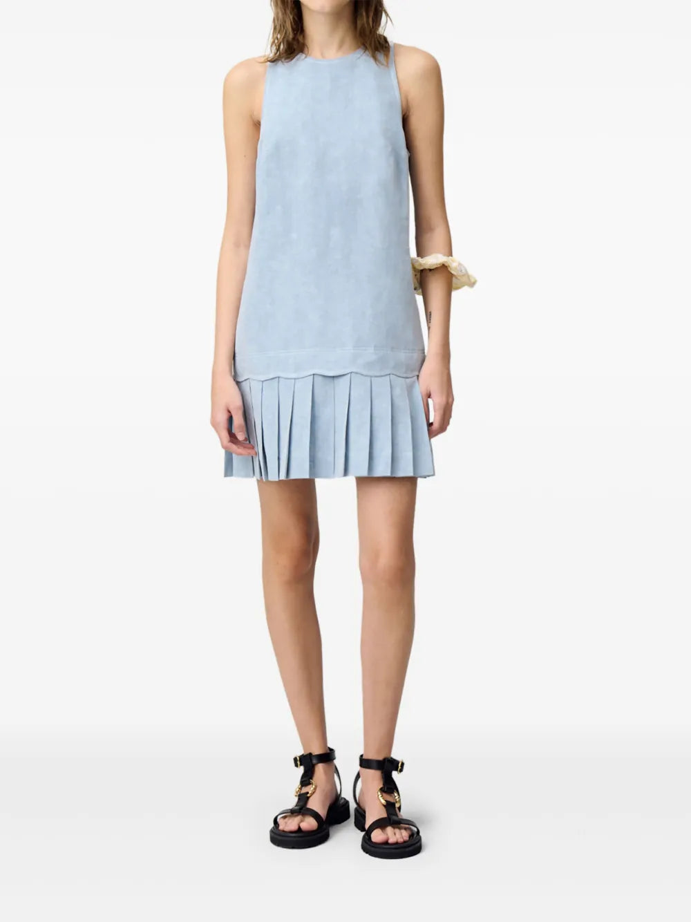 Pleat-Detailing Mini Dress