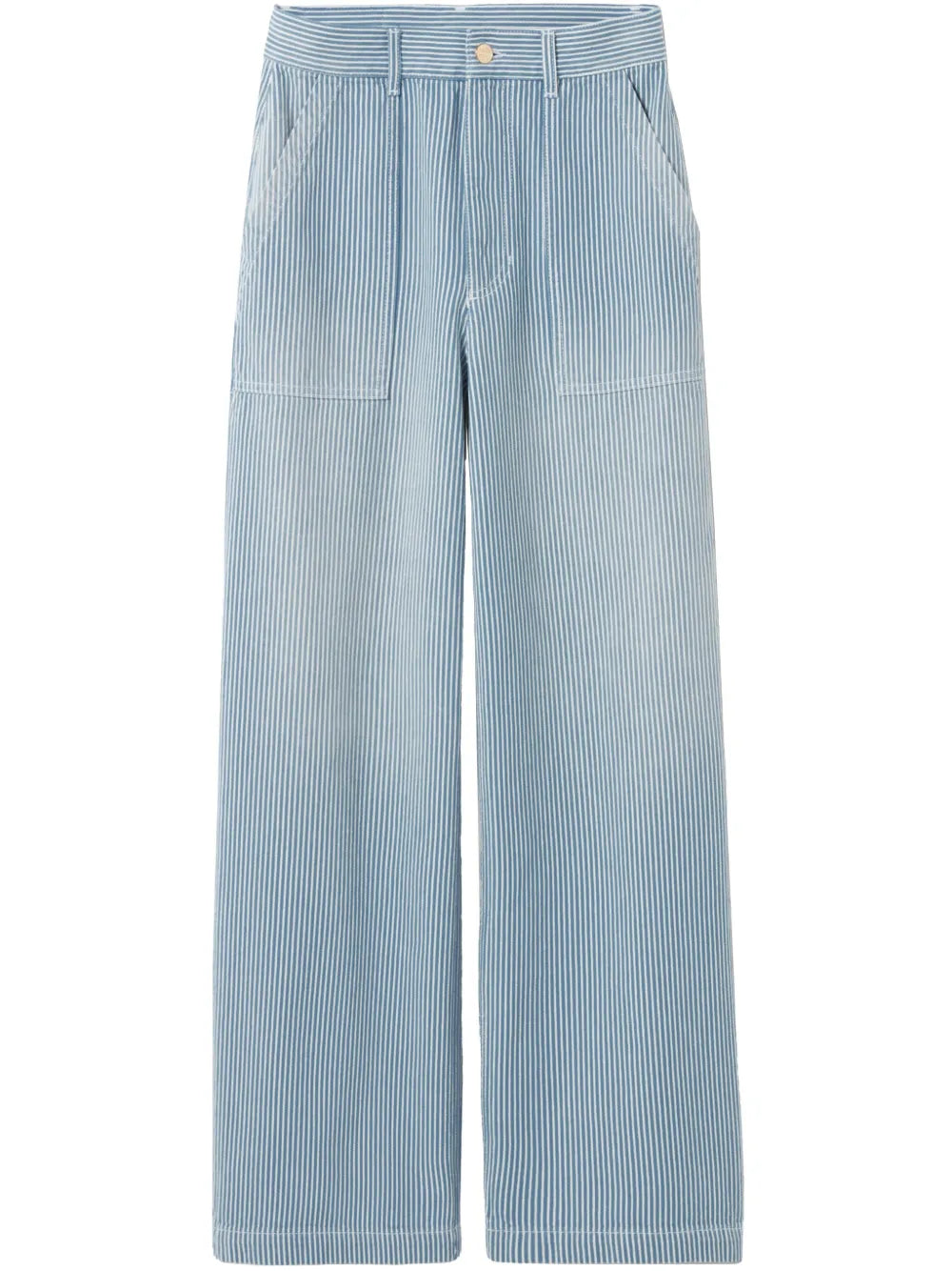 Striped Straight-Leg Trousers