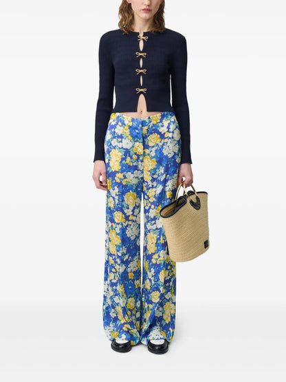 Floral-Print Trousers